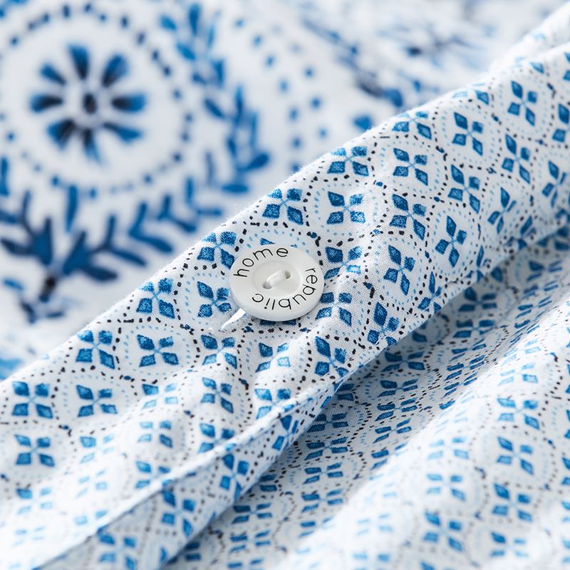 Sari Blue Quilted Quilt Cover Separates