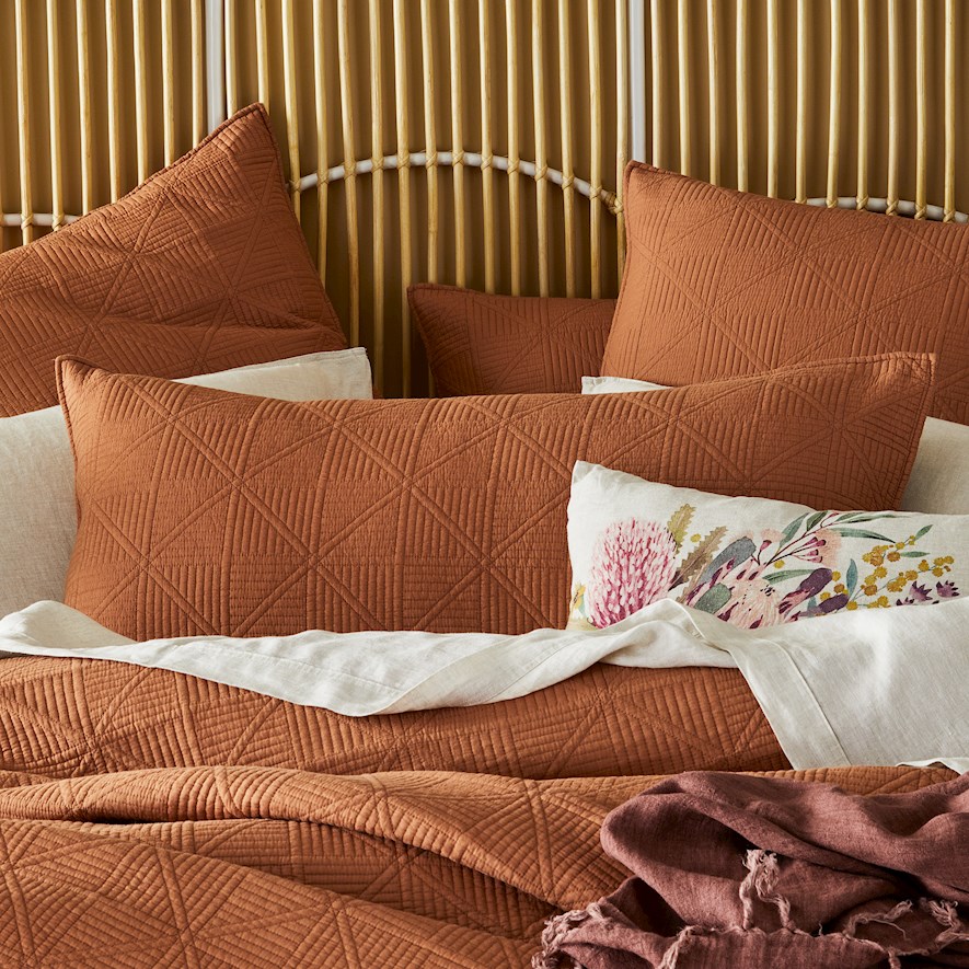 Prism Clay Quilted Quilt Cover Separates Adairs