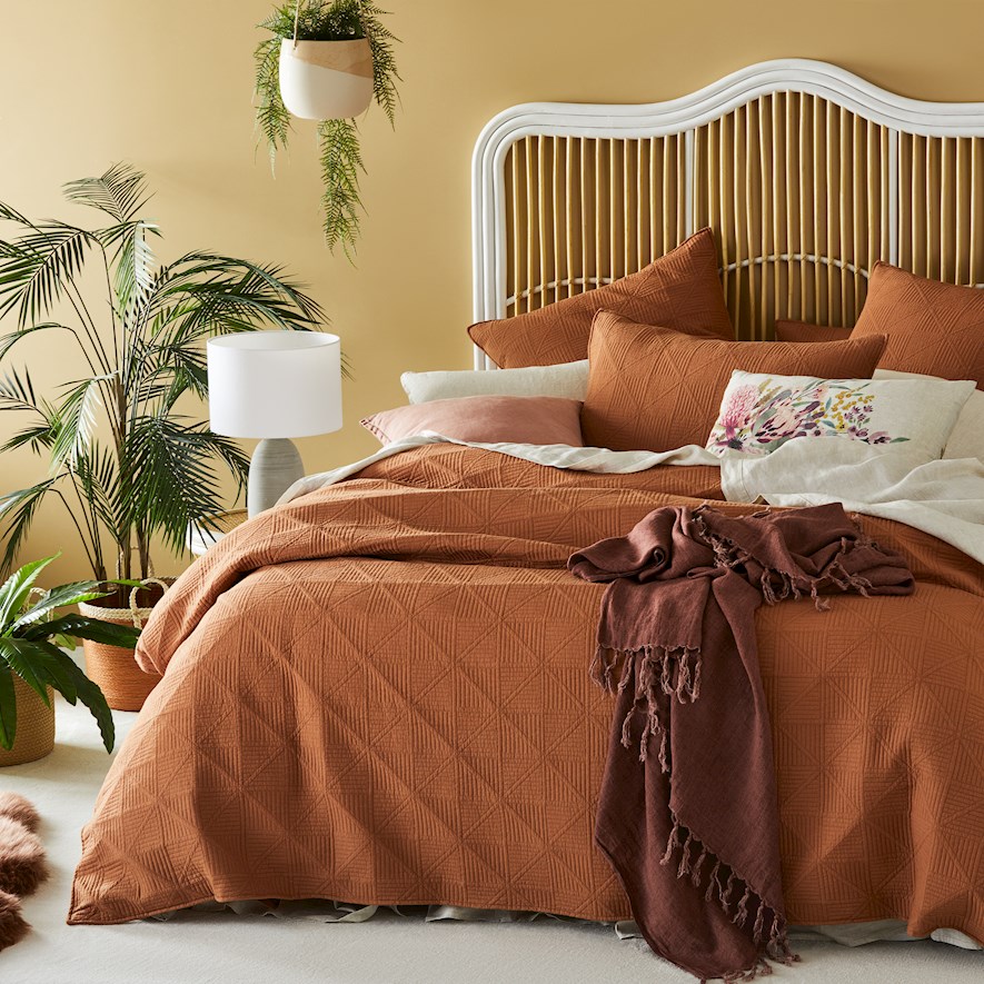 Prism Clay Quilted Quilt Cover Separates Adairs
