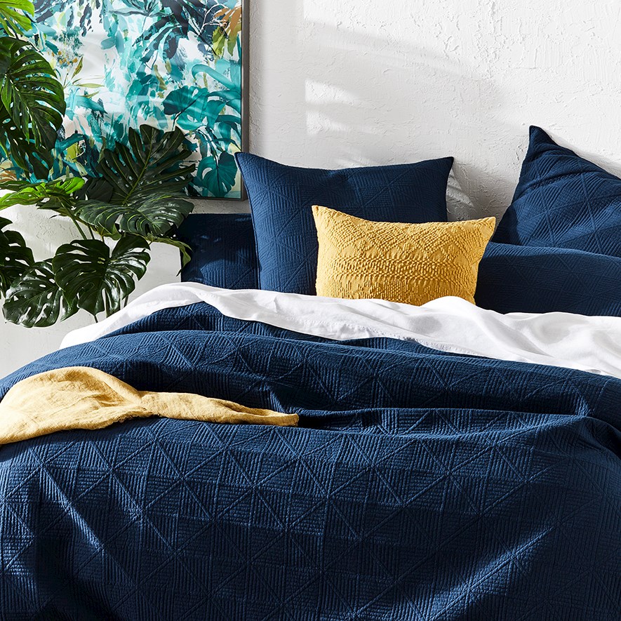 Prism Midnight Quilted Quilt Cover Separates Adairs