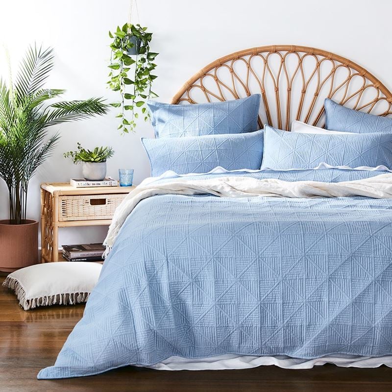 Prism Sky Blue Quilted Quilt Cover Separates