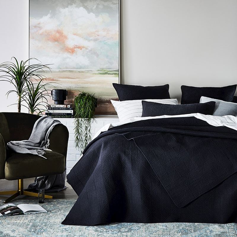 Prism Charcoal Quilted Coverlet Separates