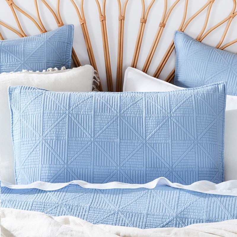 Prism Sky Blue Quilted Coverlet Separates