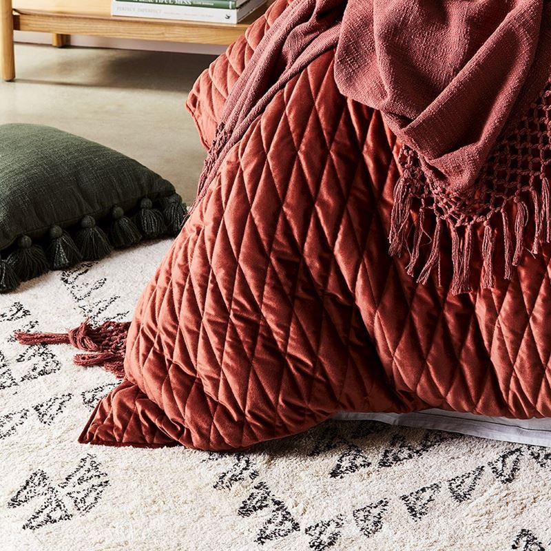 May Velvet Clay Quilted Quilt Cover Separates