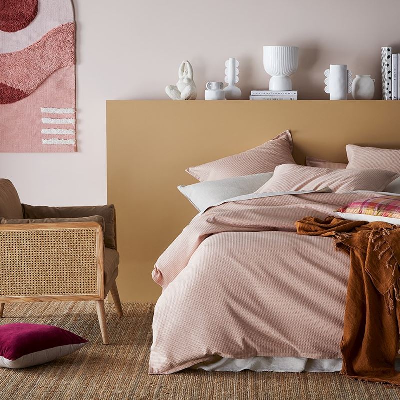 Berlin Waffle French Rose Quilt Cover Set + Separates