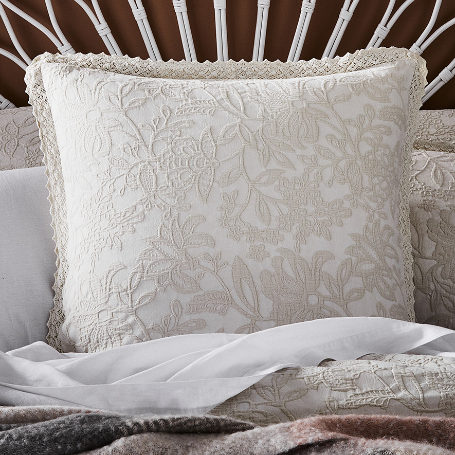 Giselle Matelasse Ivory Quilt Cover Separates Adairs
