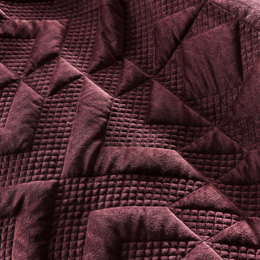 Gemini Velvet Plum Quilted Quilt Cover Separates Adairs