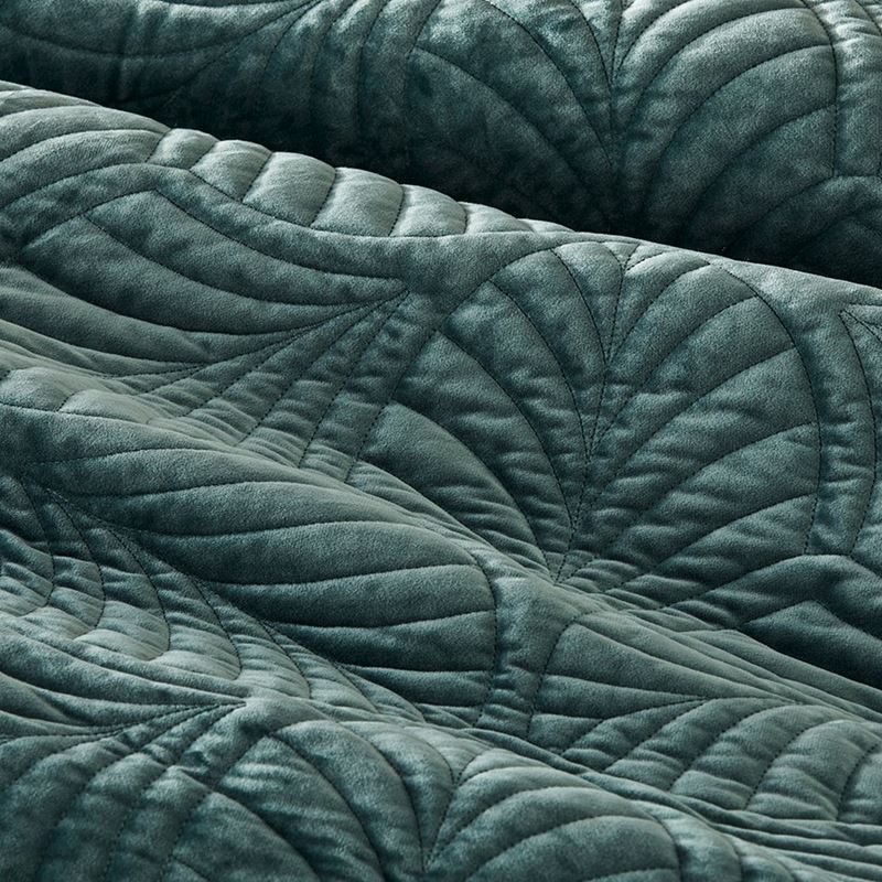 Elm Velvet Silver Leaf Quilted Quilt Cover Separates