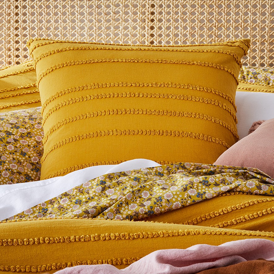 Home Republic Millie Mustard Quilt Cover Separates Adairs