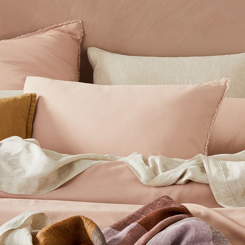 Bamboo Linen Rose Dust Quilt Cover Separates
