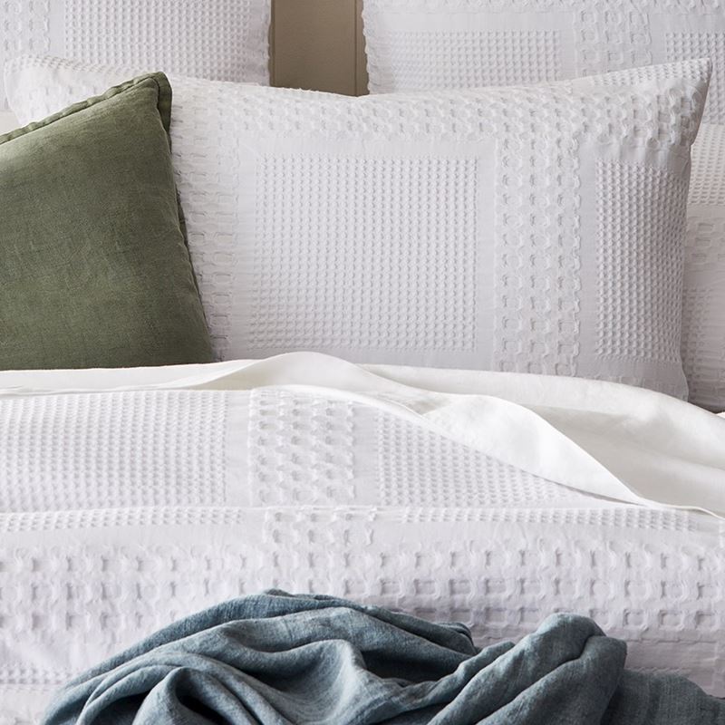 Waffle Check White Quilt Cover Separates