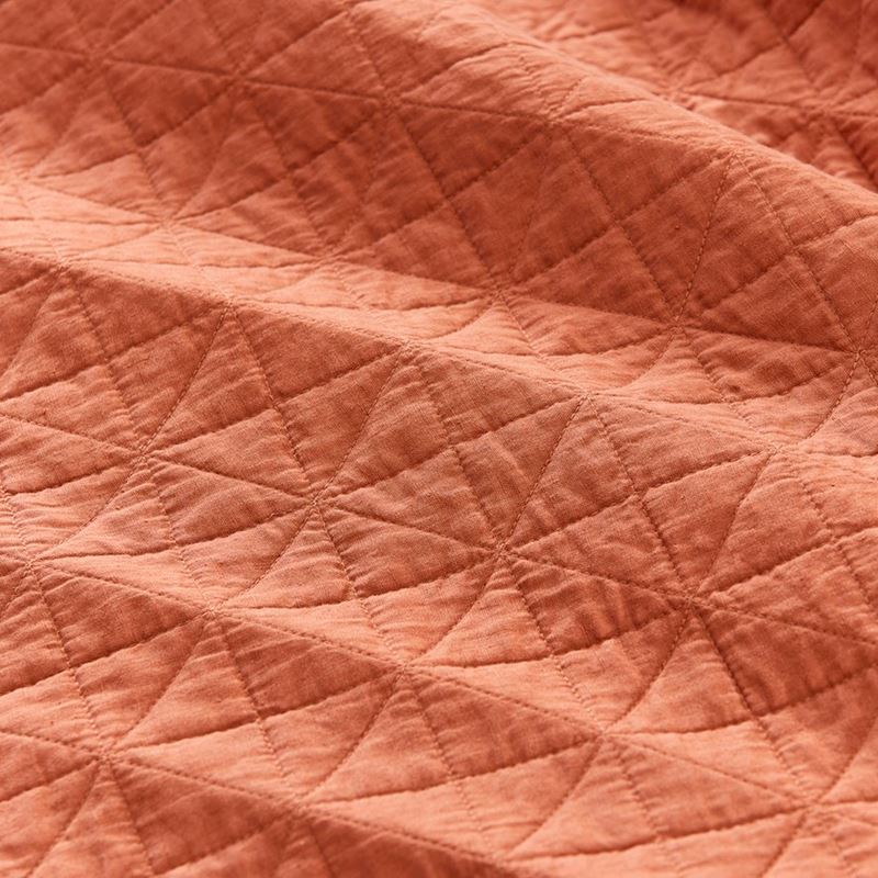 Vintage Washed Linen Brick Quilted Quilt Cover Separates