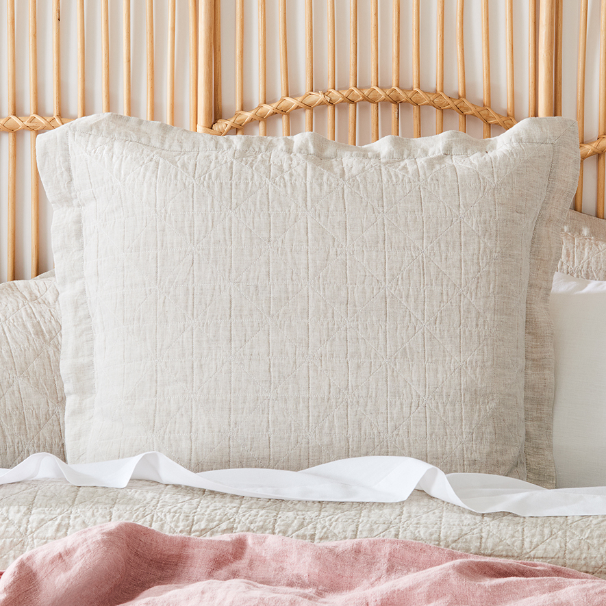 Vintage Washed Linen Linen Quilted Quilt Cover Separates Adairs