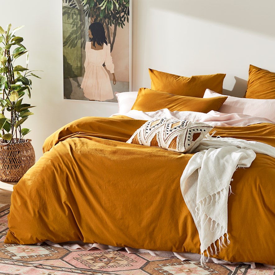 Stonewashed Cotton Chai Quilt Cover Separates Adairs