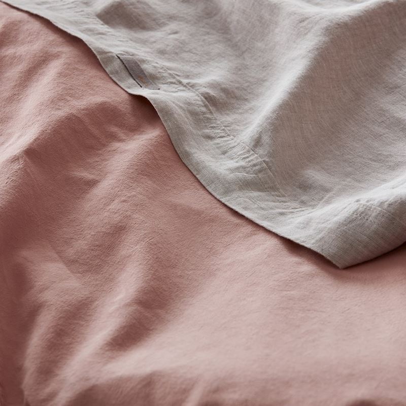 Stonewashed Cotton Misty Rose Quilt Cover Separates