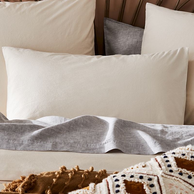 Stonewashed Cotton Sand Quilt Cover Separates
