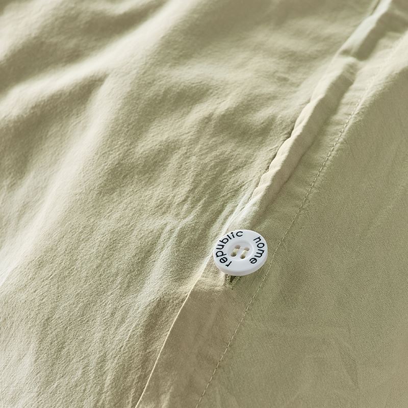 Stonewashed Cotton Soft Khaki Quilt Cover Separates