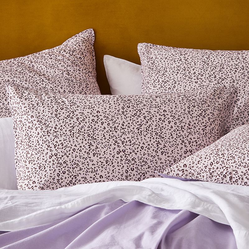 Stonewashed Printed Cotton Pink Cheetah Quilt Cover Separates