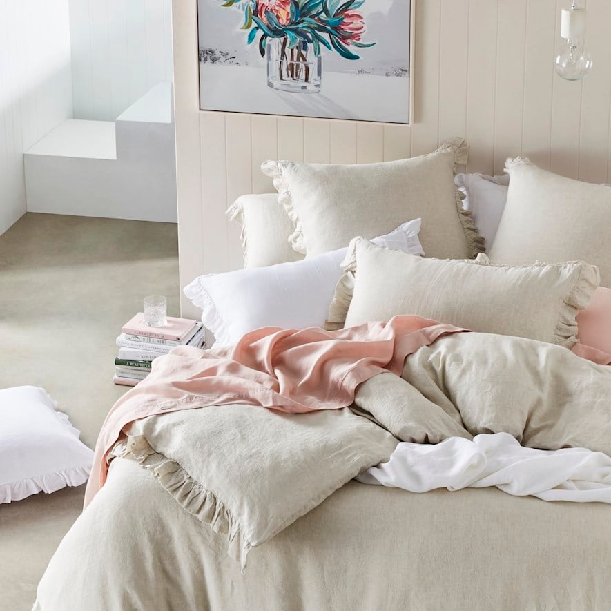 vintage washed ruffle quilt