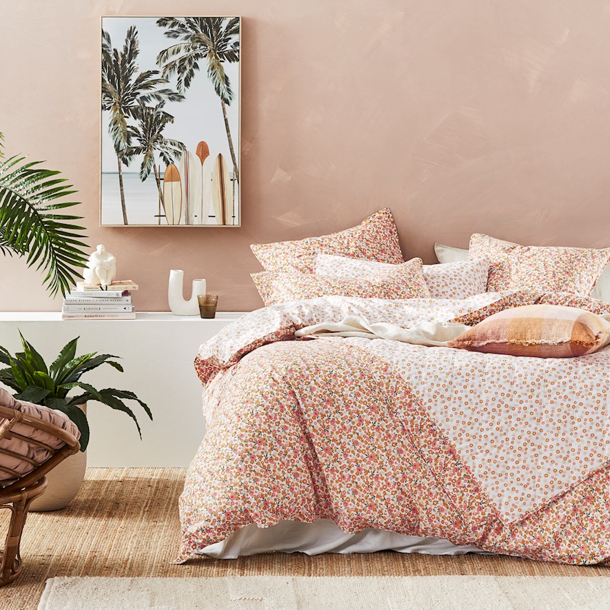 Home Republic Stonewashed Cotton Printed Bedlinen Golden Daisy Single