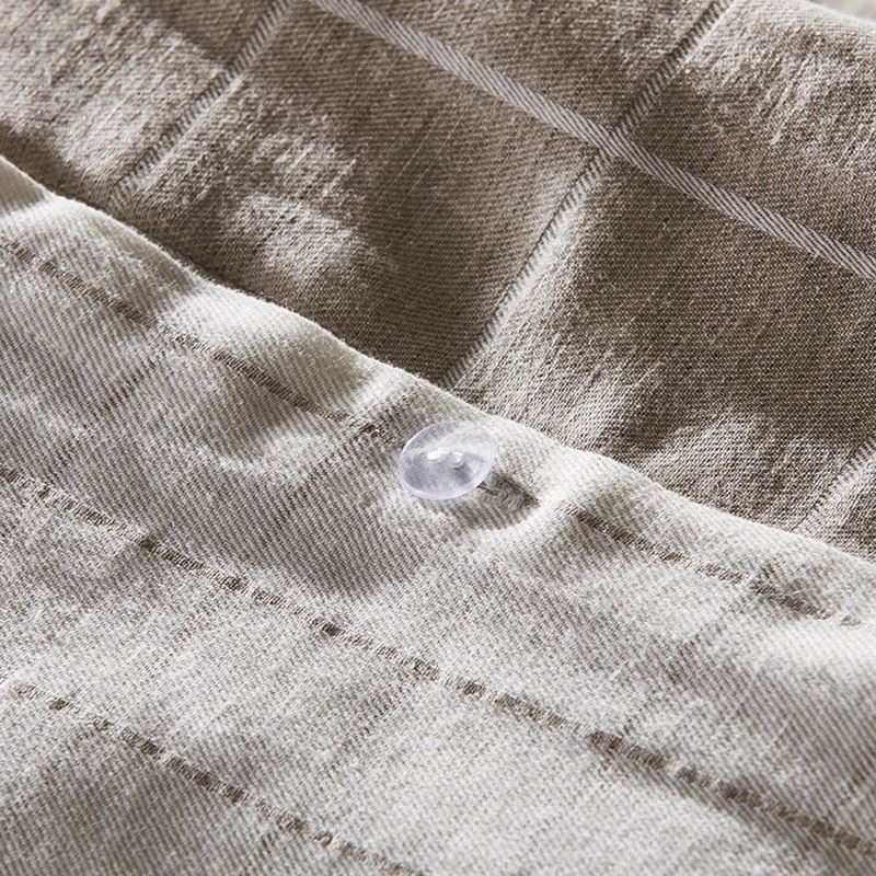 Mark Tuckey Grid Check Linen Quilt Cover Separates