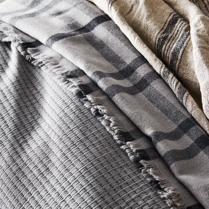 Mark Tuckey Channel Grey Quilted Quilt Cover Separates