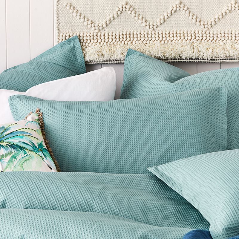 Tribeca Waffle Pool Blue Quilt Cover Set + Separates