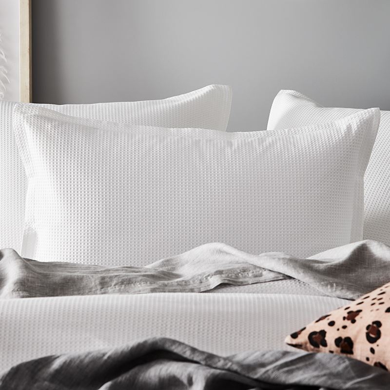 Tribeca Waffle White Quilt Cover Set + Separates