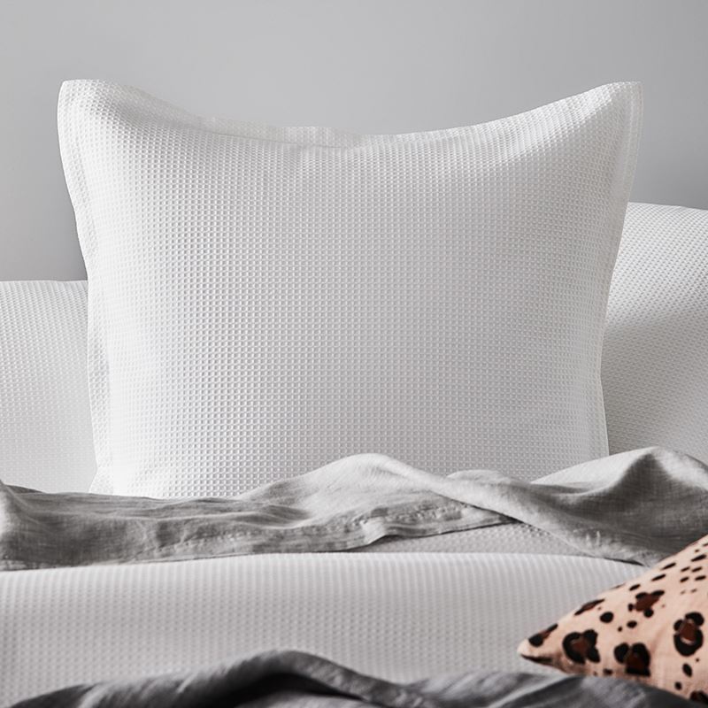 Tribeca Waffle White Quilt Cover Set + Separates