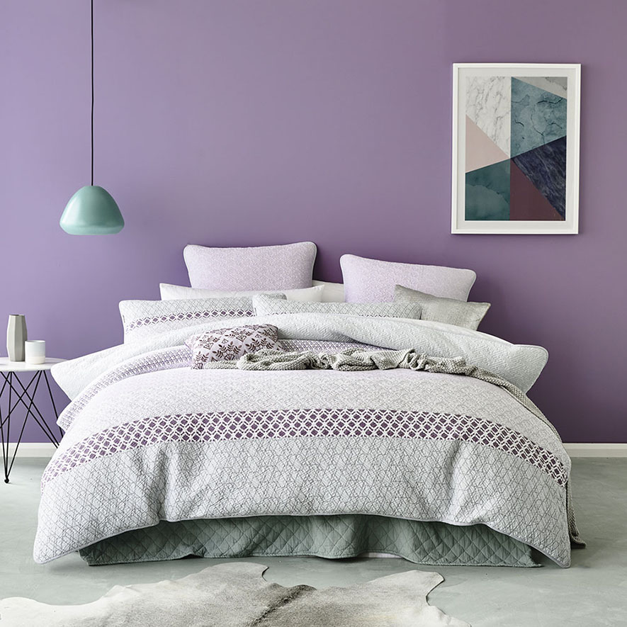 Mercer + Reid Genevieve Lilac Quilt Cover Separates Adairs