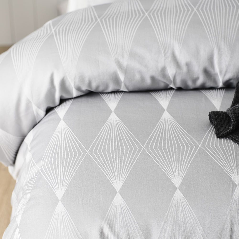 Mercer + Reid Prism Silver Quilt Cover Separates Adairs