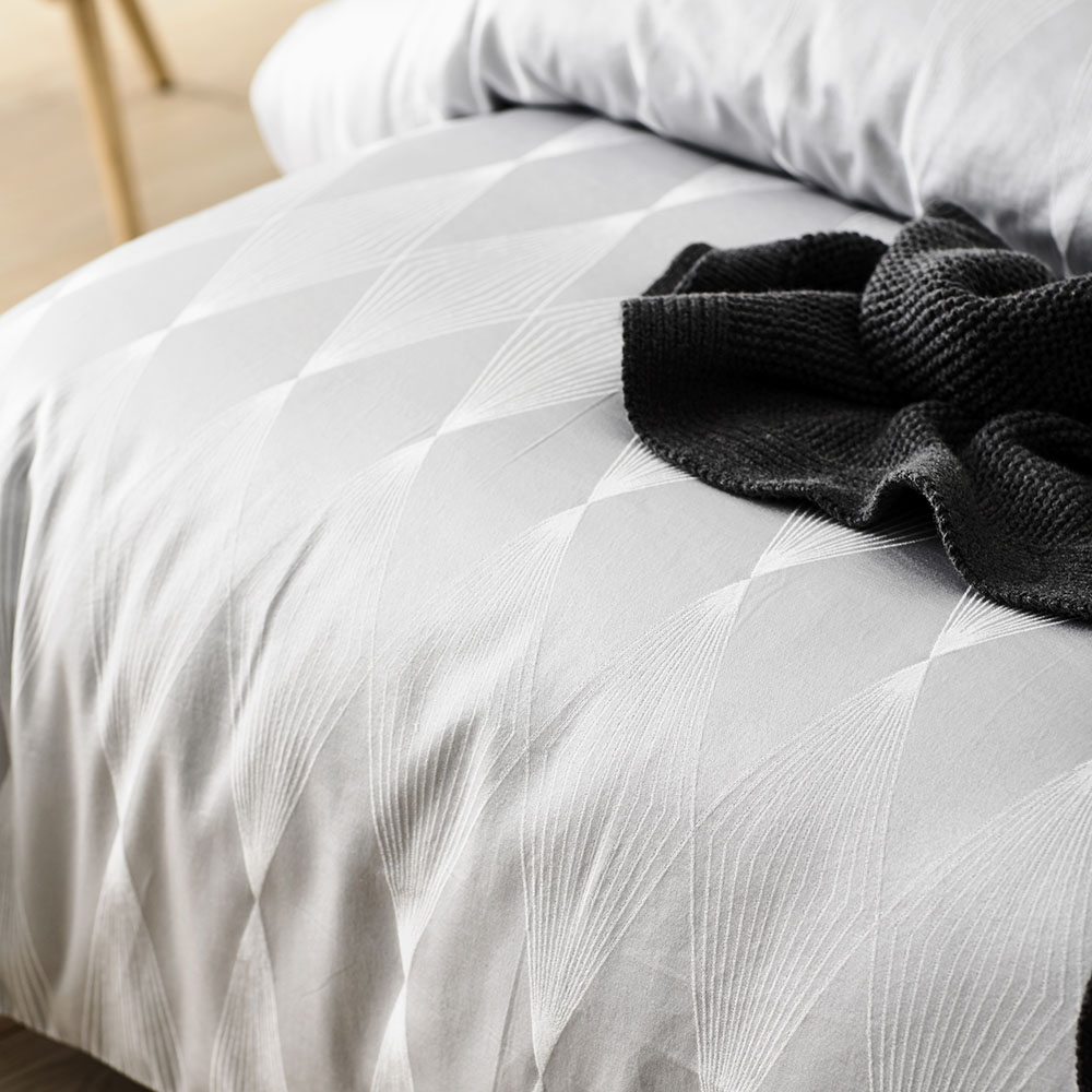 Mercer + Reid Prism Silver Quilt Cover Separates Adairs