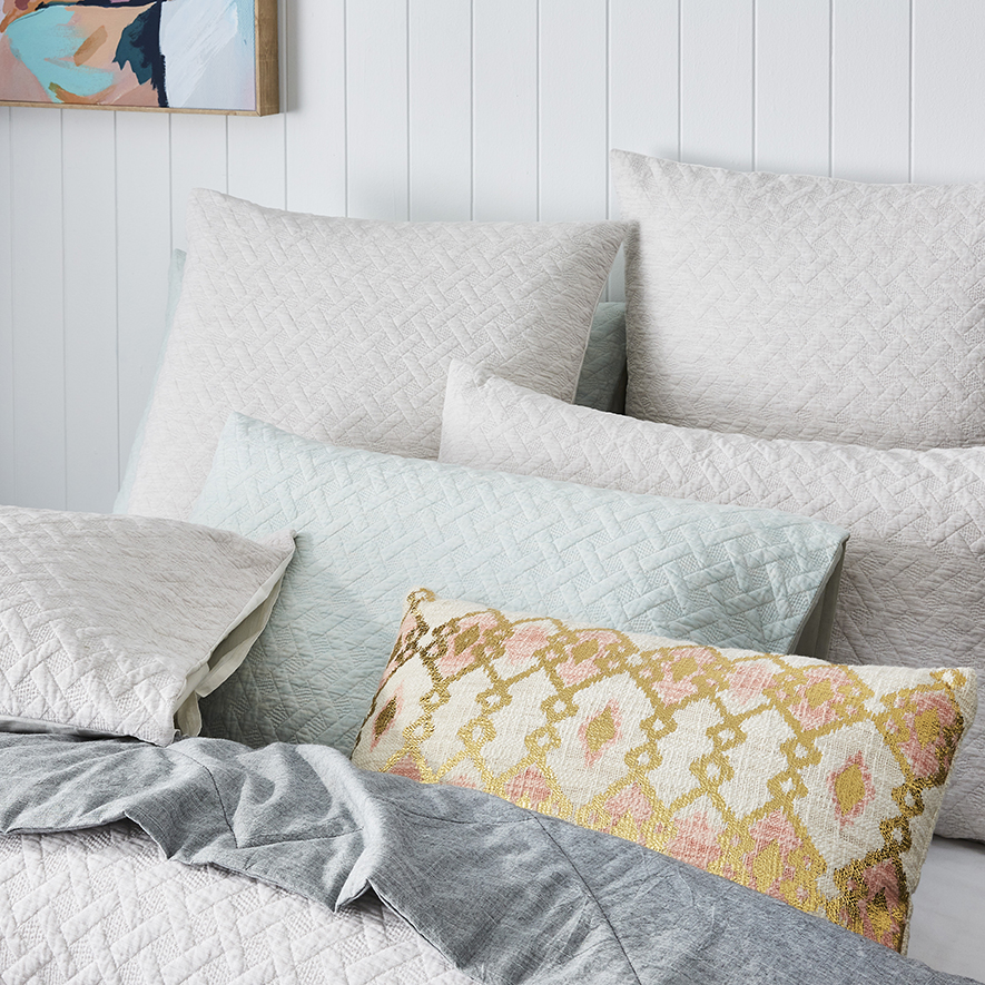 Mercer + Reid Thompson Oatmeal Quilted Quilt Cover Separates Adairs