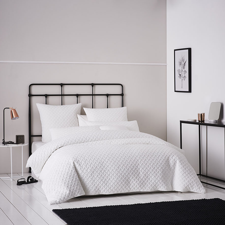 Mercer + Reid Thompson White Quilted Quilt Cover Separates Adairs