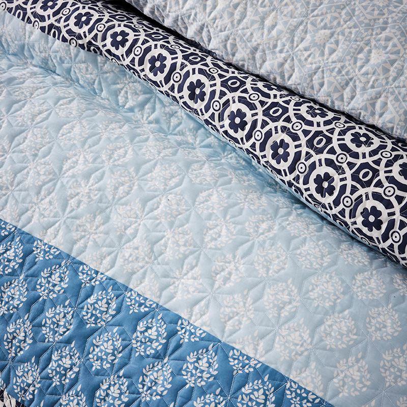 Aria Blue Quilted Quilt Cover Separates