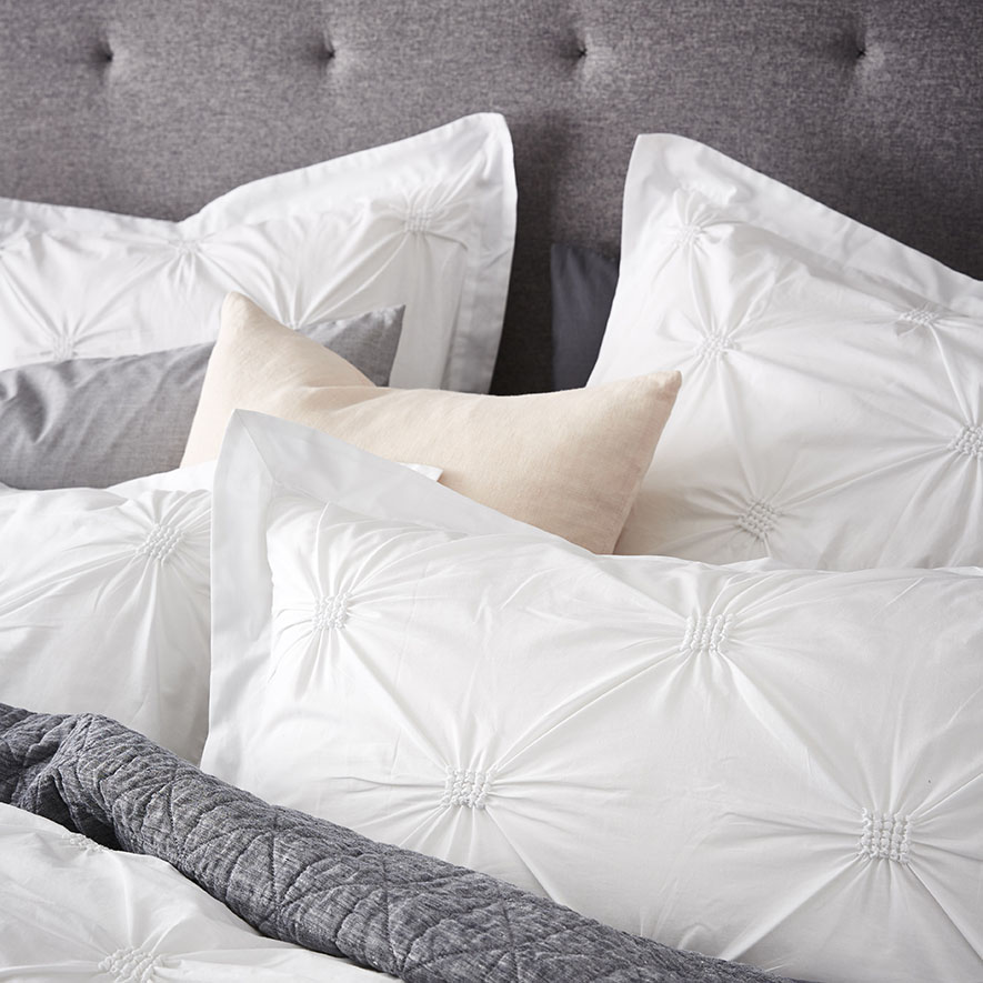 Mercer + Reid Coco White Quilt Cover Set + Separates Adairs