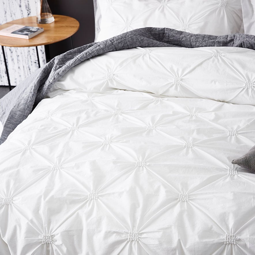 Mercer + Reid Coco White Quilt Cover Set + Separates Adairs