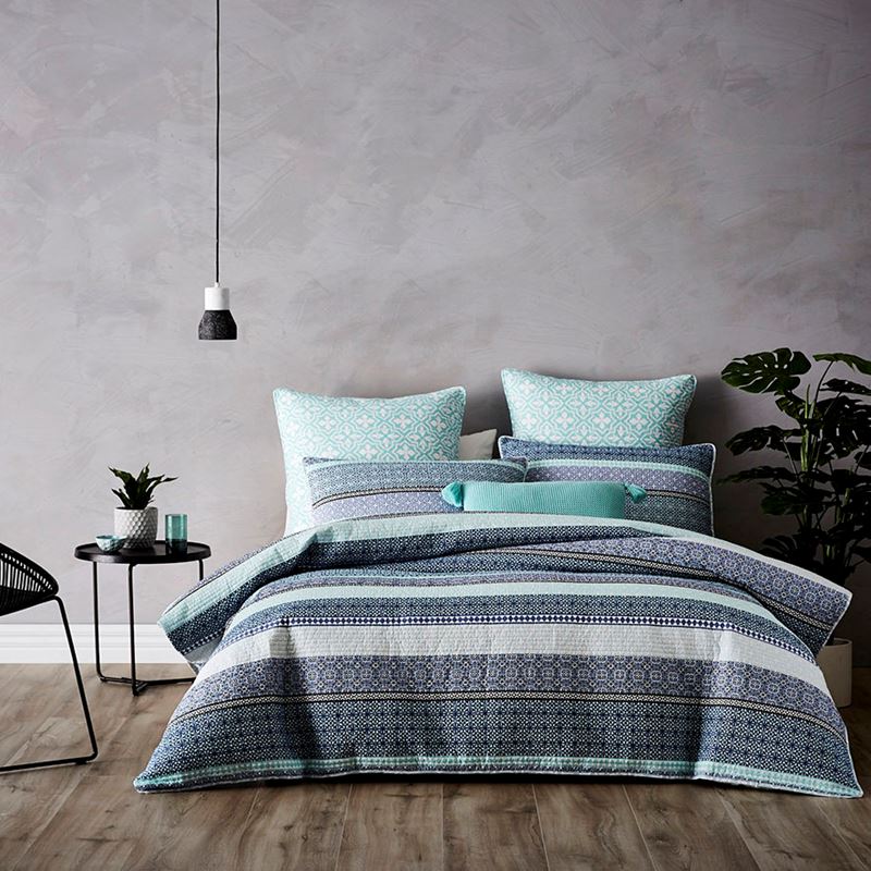 Kennedy Blue Quilted Quilt Cover Separates