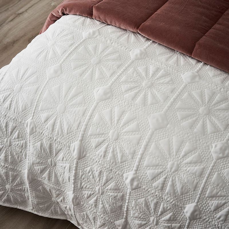 Meadow White Quilted Quilt Cover Separates