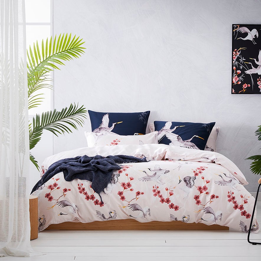 Mercer + Reid Akira Pink Quilt Cover Set + Separates Adairs