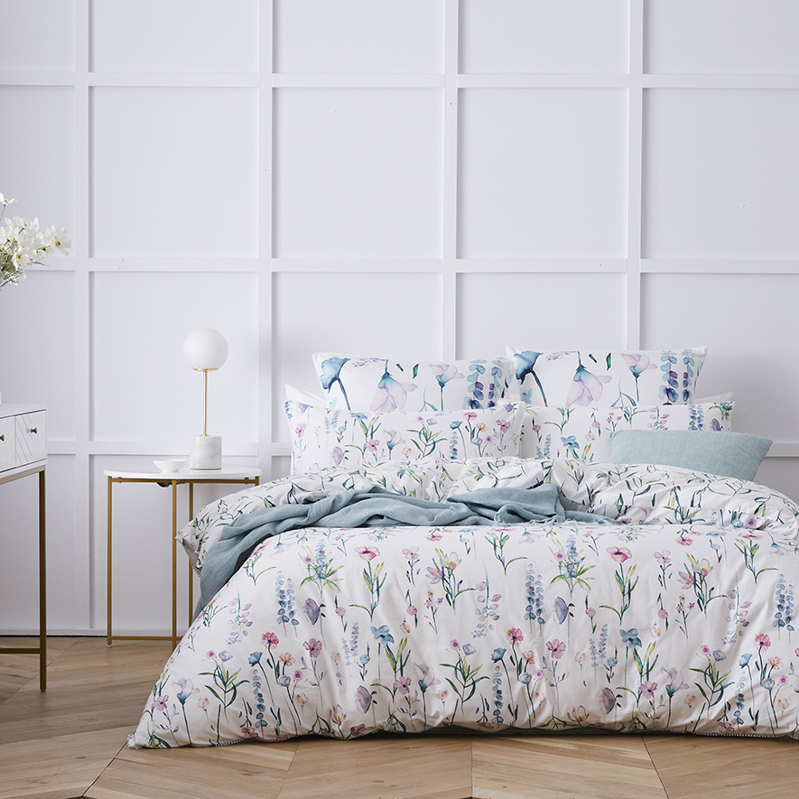 Mercer + Reid Wild Flower White Quilt Cover Set + Separates Adairs