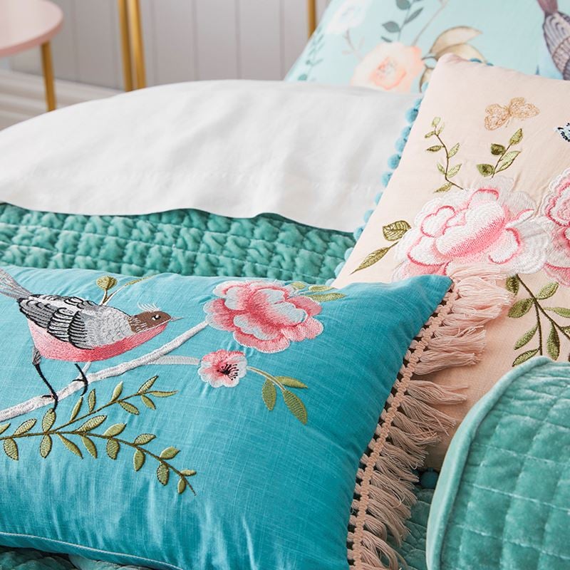 Chinoiserie Duck Egg Coverlet Separates