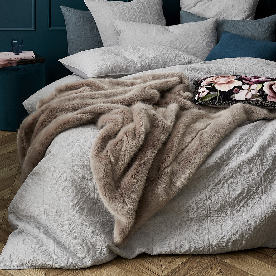 Malta Silver Quilted Quilt Cover Separates Adairs