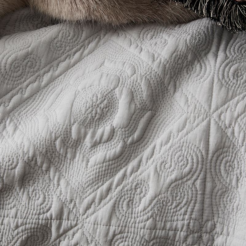 Malta Silver Quilted Quilt Cover Separates | Adairs