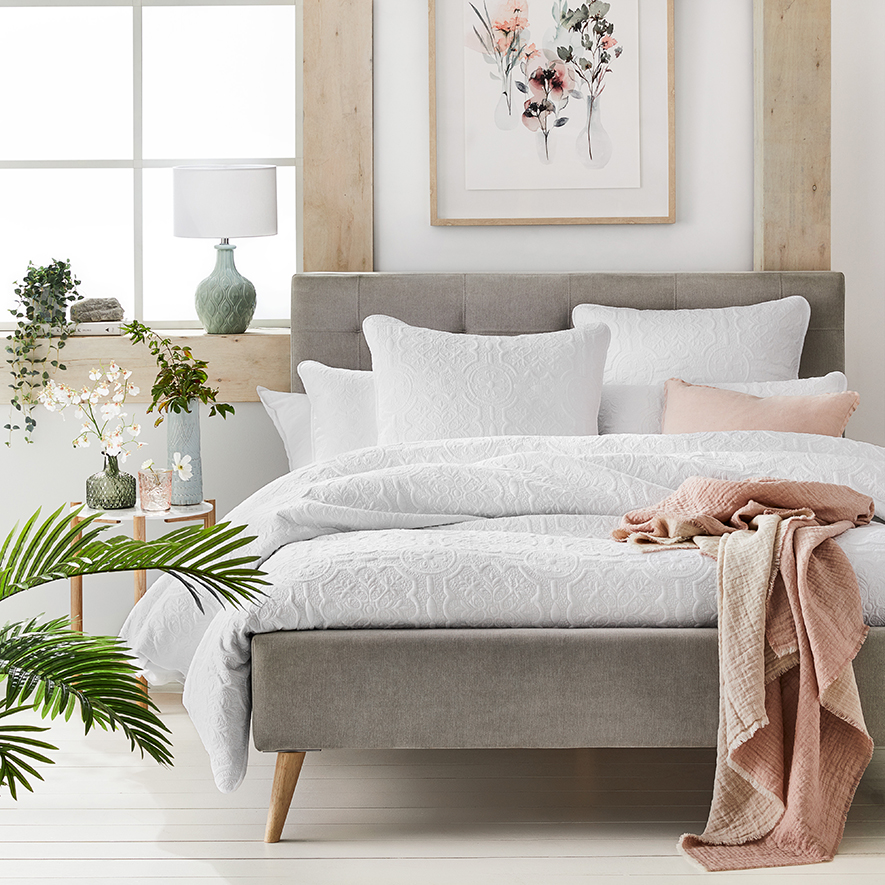 Mercer + Reid Juno Snow Quilted Quilt Cover Separates Adairs