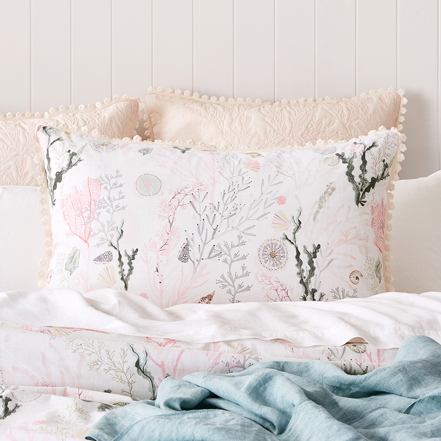 Mercer + Reid Whitehaven Pink Quilt Cover Set + Separates Adairs
