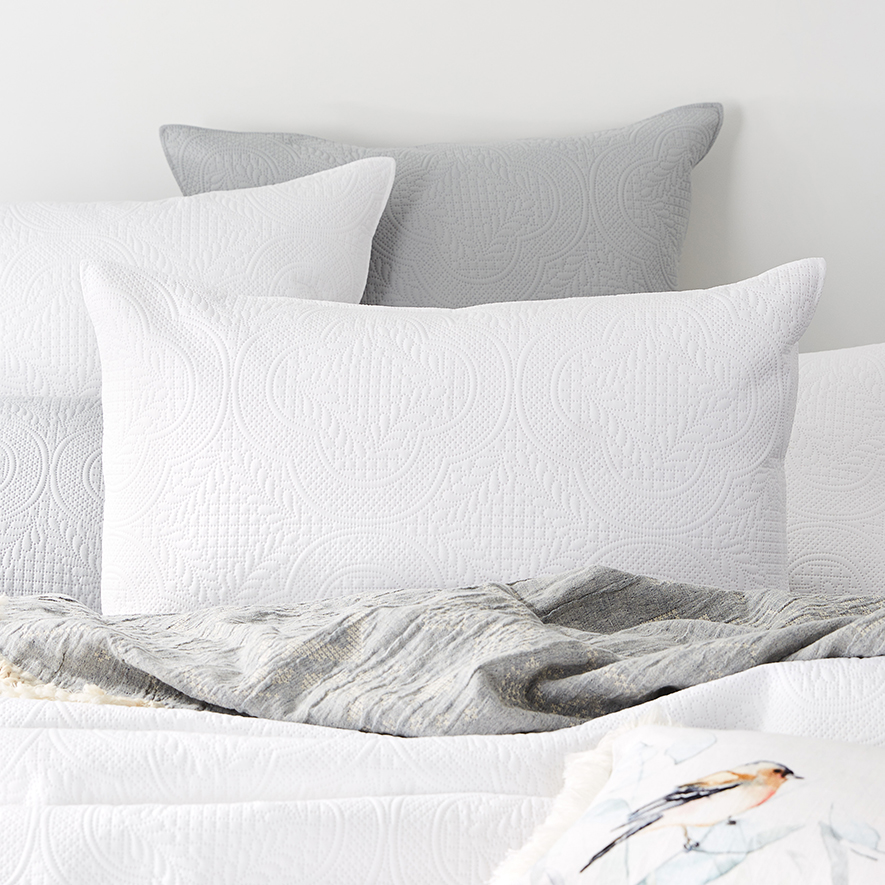 Mercer + Reid Quinn Snow Quilted Quilt Cover Separates Adairs