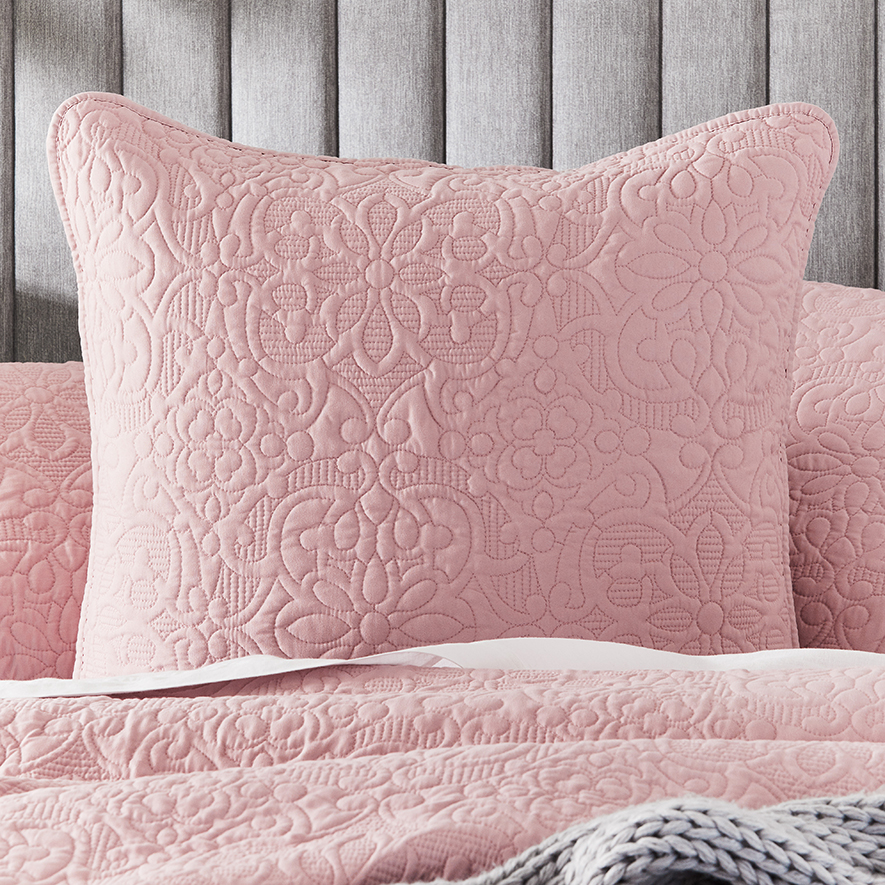 Chloe Peony Pink Quilted Coverlet Separates Adairs
