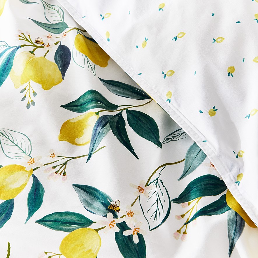 Mercer + Reid - Citron Lemon Quilt Cover Set + Separates | Adairs