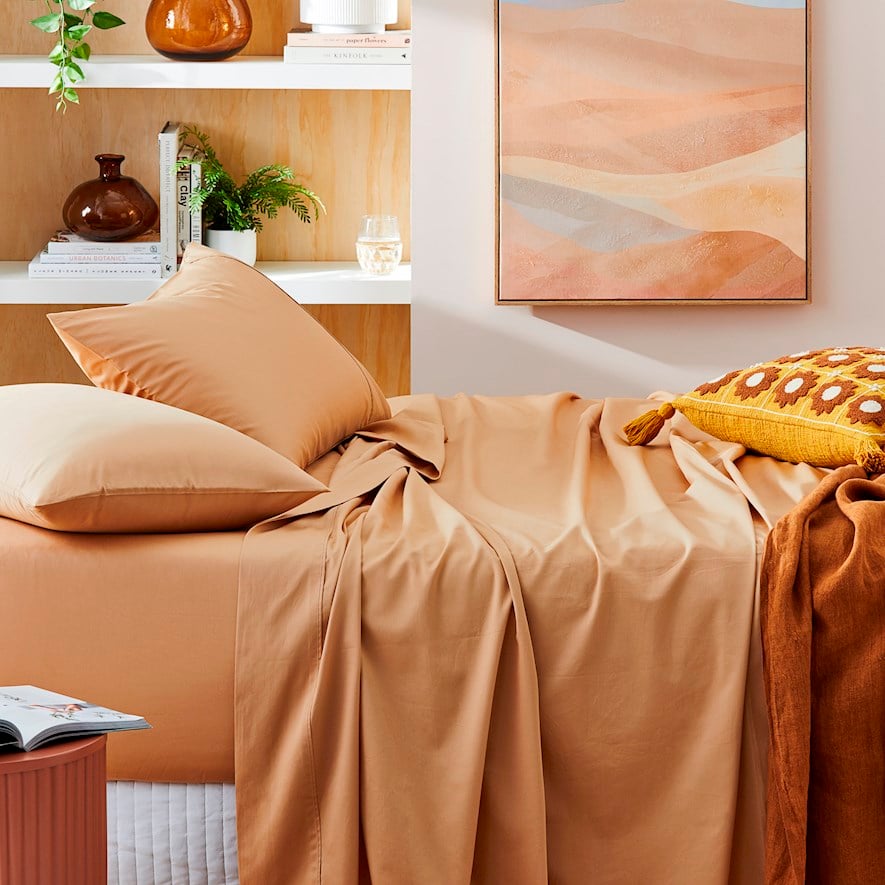 World's Softest Cotton Latte Sheet Set Adairs